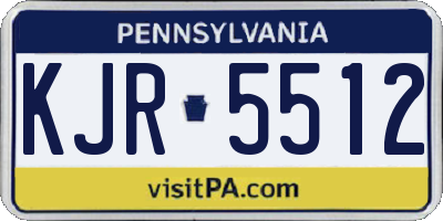 PA license plate KJR5512