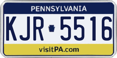 PA license plate KJR5516