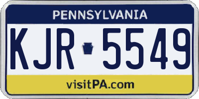 PA license plate KJR5549