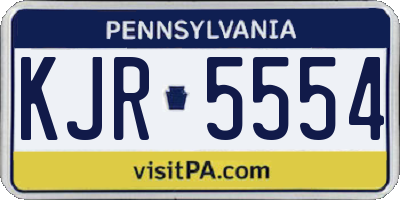 PA license plate KJR5554