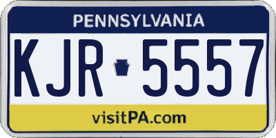 PA license plate KJR5557