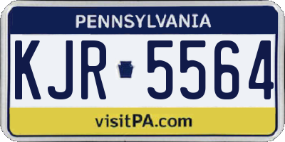 PA license plate KJR5564