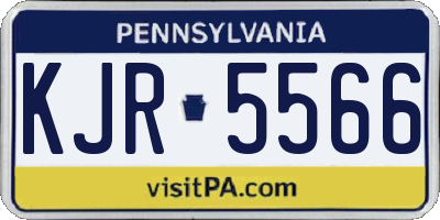 PA license plate KJR5566