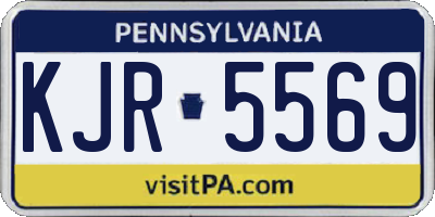 PA license plate KJR5569