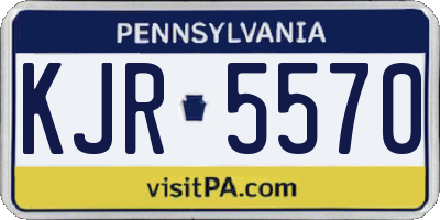 PA license plate KJR5570