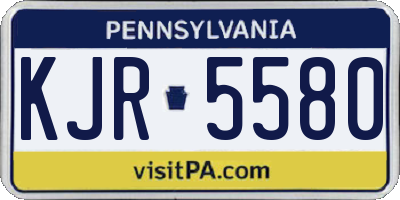 PA license plate KJR5580