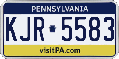 PA license plate KJR5583