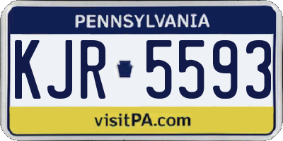 PA license plate KJR5593