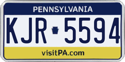 PA license plate KJR5594