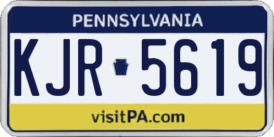 PA license plate KJR5619