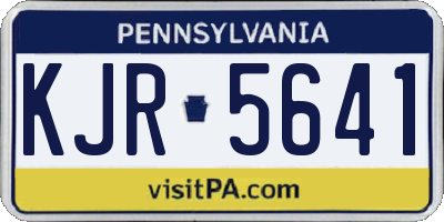 PA license plate KJR5641