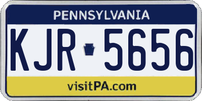 PA license plate KJR5656