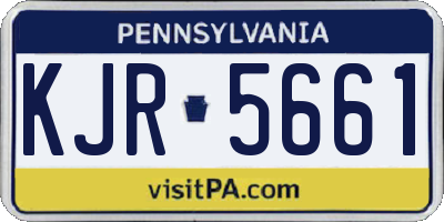 PA license plate KJR5661