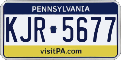 PA license plate KJR5677