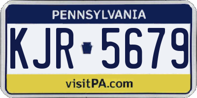PA license plate KJR5679
