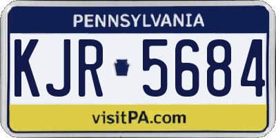 PA license plate KJR5684