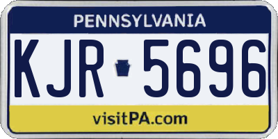 PA license plate KJR5696
