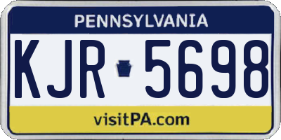 PA license plate KJR5698