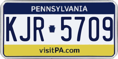 PA license plate KJR5709