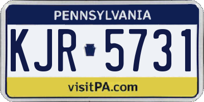 PA license plate KJR5731