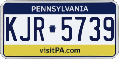 PA license plate KJR5739