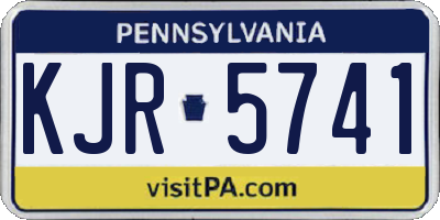 PA license plate KJR5741