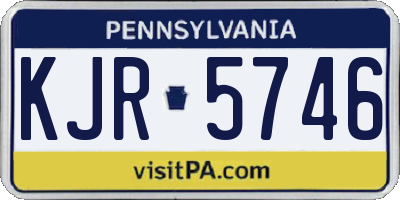 PA license plate KJR5746