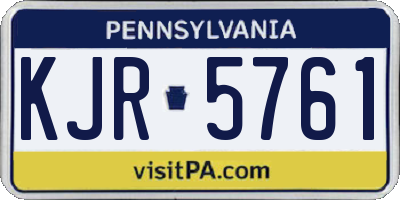 PA license plate KJR5761
