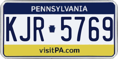 PA license plate KJR5769