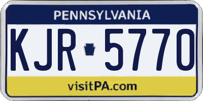 PA license plate KJR5770
