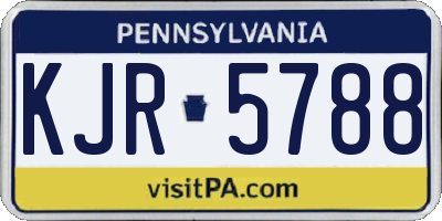 PA license plate KJR5788
