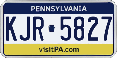 PA license plate KJR5827