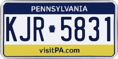 PA license plate KJR5831