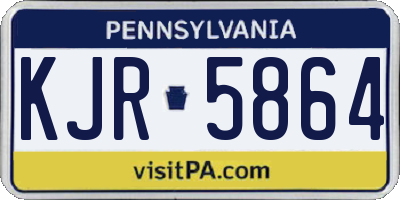 PA license plate KJR5864