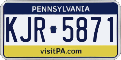 PA license plate KJR5871