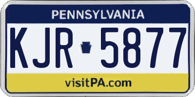 PA license plate KJR5877