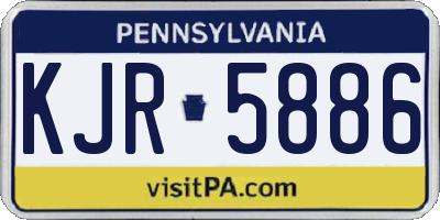 PA license plate KJR5886