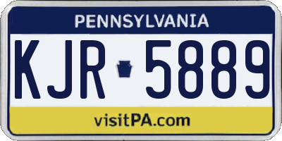 PA license plate KJR5889