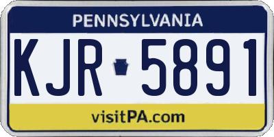 PA license plate KJR5891