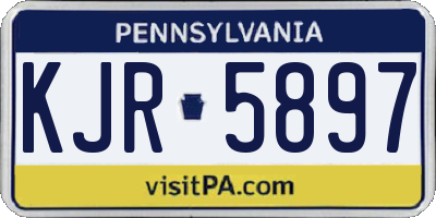 PA license plate KJR5897