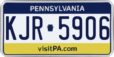 PA license plate KJR5906
