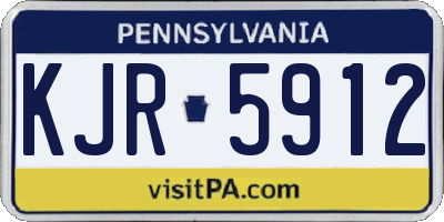 PA license plate KJR5912