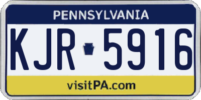 PA license plate KJR5916