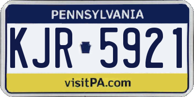 PA license plate KJR5921