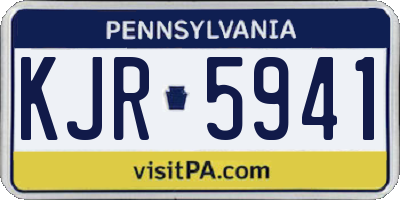 PA license plate KJR5941