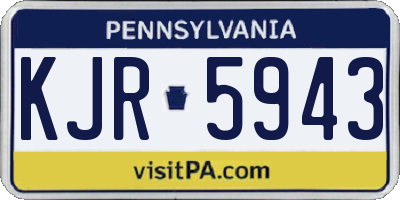 PA license plate KJR5943