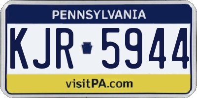 PA license plate KJR5944