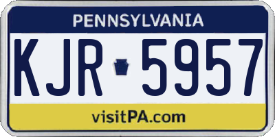 PA license plate KJR5957