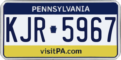 PA license plate KJR5967