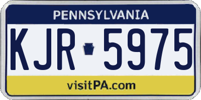 PA license plate KJR5975